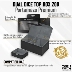 Top Deck: Portamazo Premium Dual Dice 200 - Negro